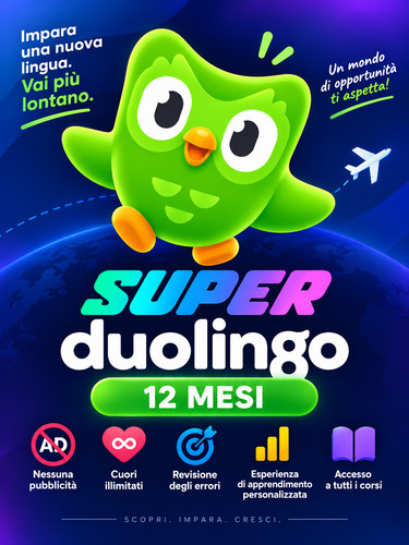 Duolingo super mesi - super, |