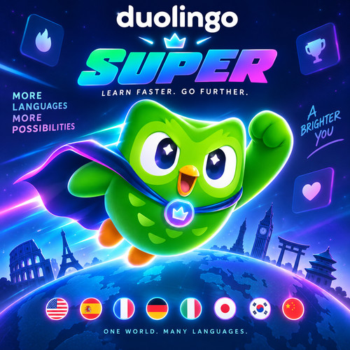 Duolingo super mesi - 12,