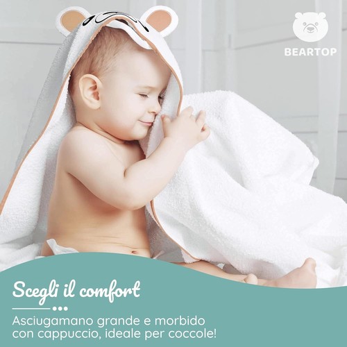 Accappatoio cappuccio neonato - accappatoio,